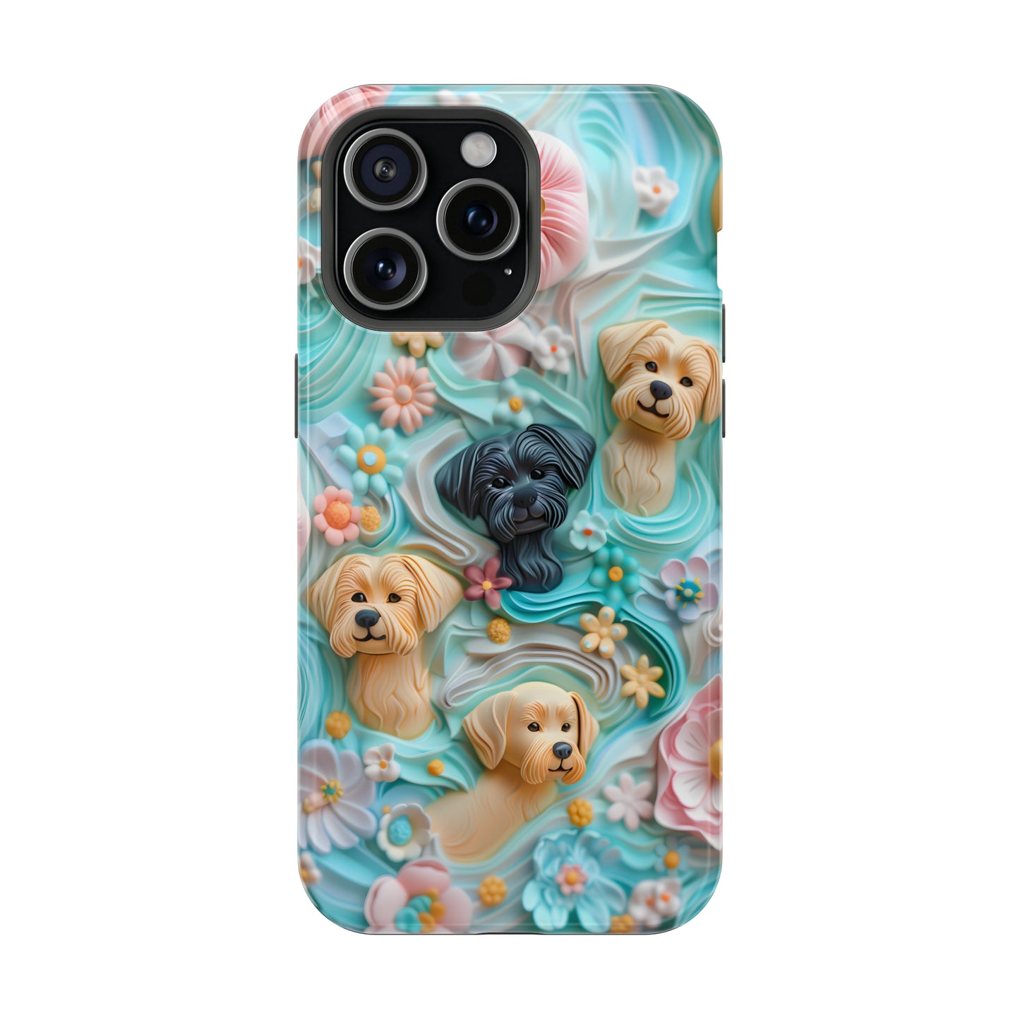 MagSafe Tough Case - Pastel Frosting Design Dog iPhone Case - Pets on Merch