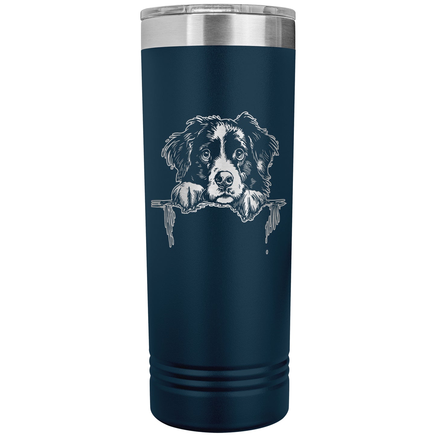 Bernese Mountain Dog Owner Gift Skinny Tumbler 22oz makes a great Berner Lover Gift. Ultra-durable double-wall stainless steel that is vacuum insulated
