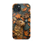 MagSafe Tough Case - Dog and Autumn Leaves Wood Carving Design Dog iPhone Case - Pets on Merch