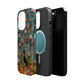 MagSafe Tough Case - Dog and Flowers 3D Embroidered Design Dog iPhone Case - Pets on Merch