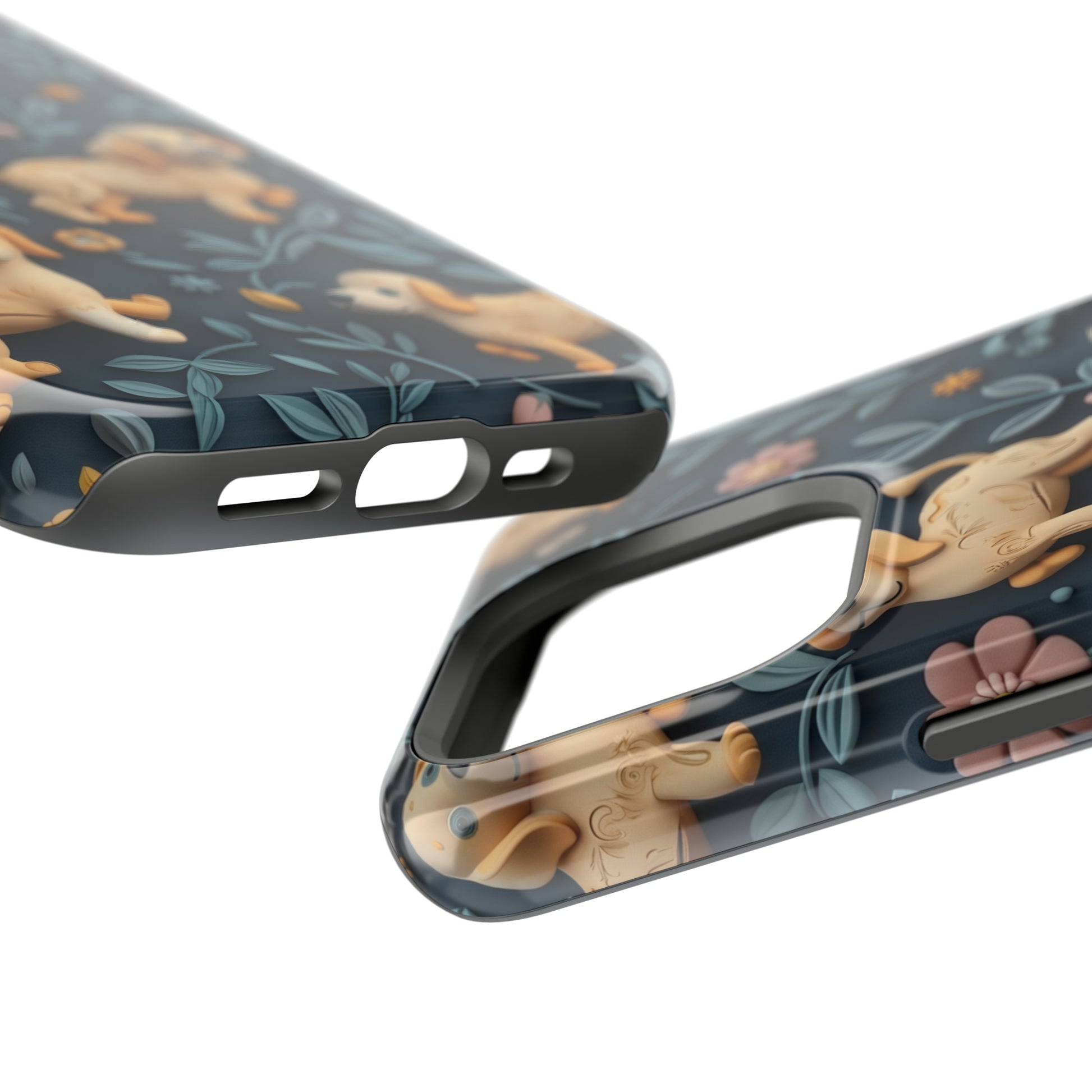 MagSafe Tough Case - Dogs and Plants 3D Clay Design Dog iPhone Case - Pets on Merch
