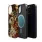 MagSafe Tough Case - Dog and Leaves Wood Carving Design Dog iPhone Case - Pets on Merch