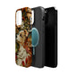 MagSafe Tough Case - Dog and Leaves Wood Carving Design Dog iPhone Case - Pets on Merch