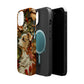 MagSafe Tough Case - Dog and Leaves Wood Carving Design Dog iPhone Case - Pets on Merch