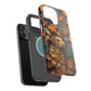 MagSafe Tough Case - Dog and Autumn Leaves Wood Carving Design Dog iPhone Case - Pets on Merch