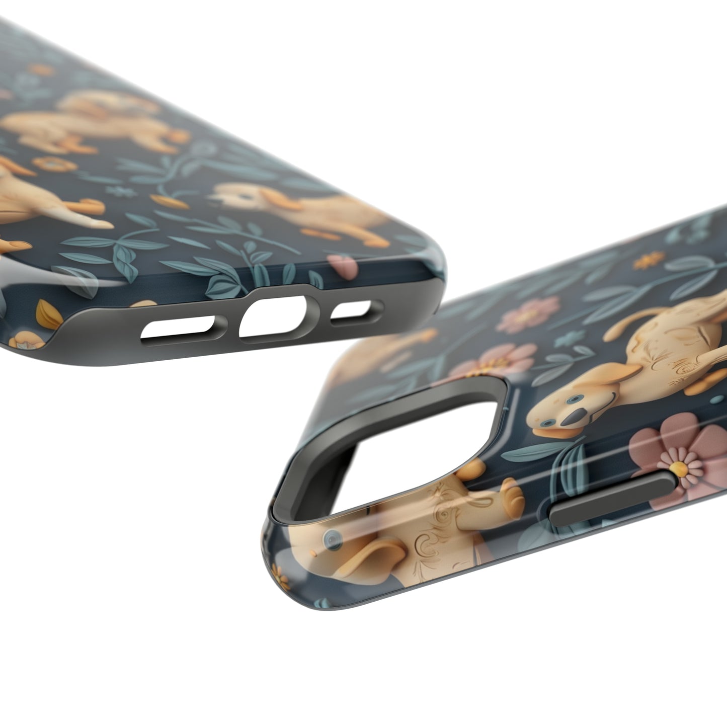 MagSafe Tough Case - Dogs and Plants 3D Clay Design Dog iPhone Case - Pets on Merch