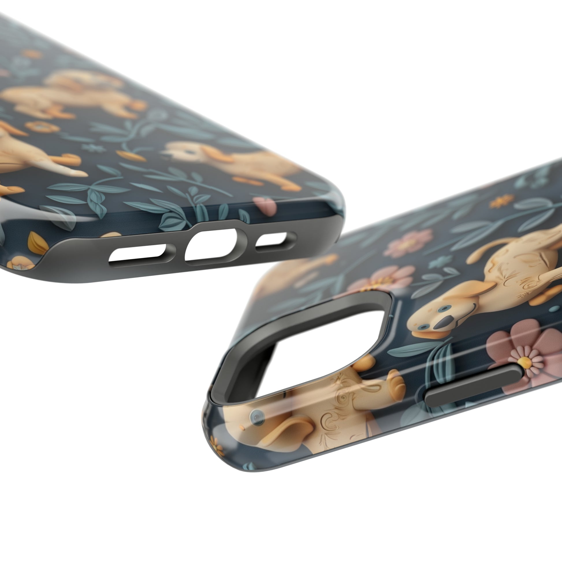 MagSafe Tough Case - Dogs and Plants 3D Clay Design Dog iPhone Case - Pets on Merch