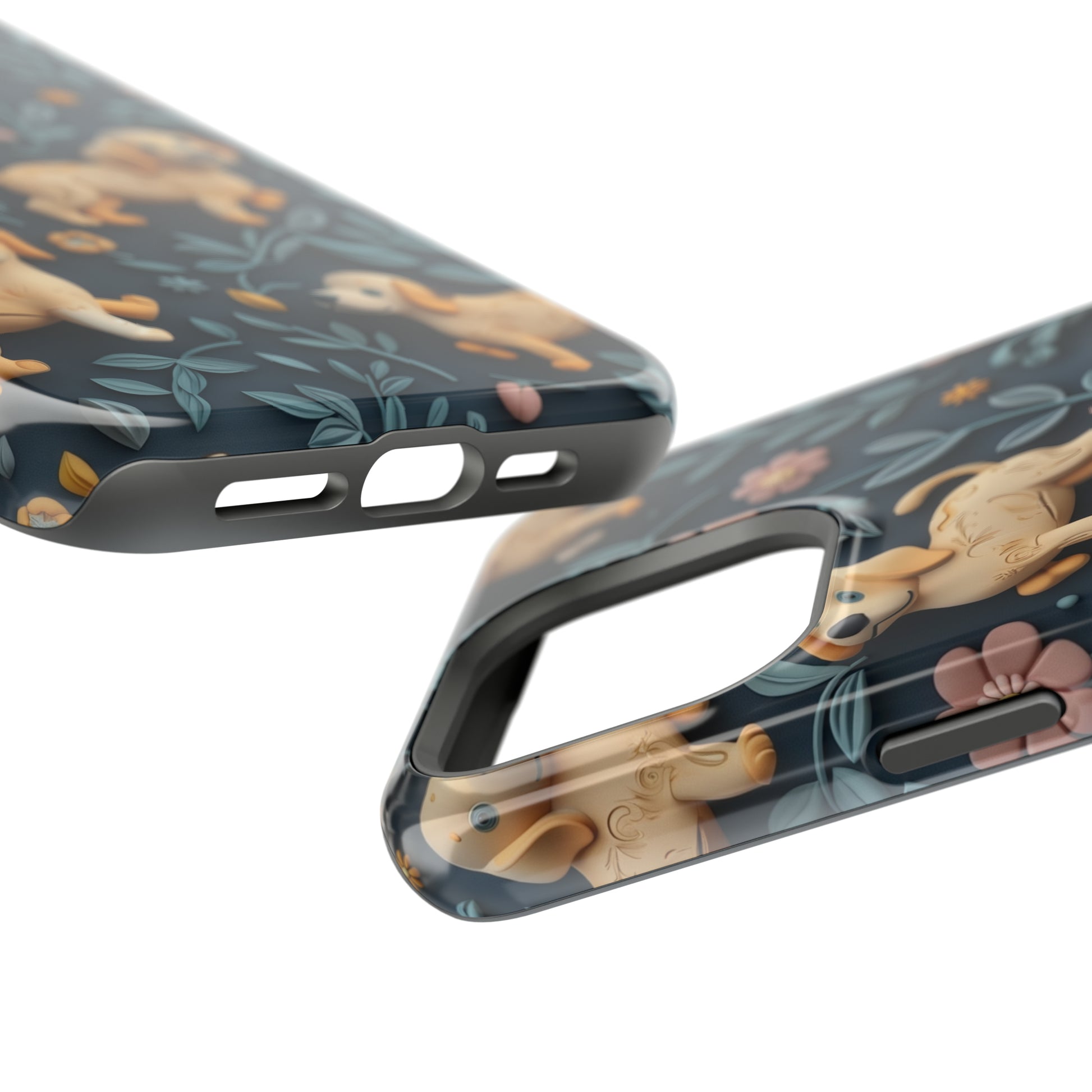 MagSafe Tough Case - Dogs and Plants 3D Clay Design Dog iPhone Case - Pets on Merch
