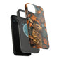 MagSafe Tough Case - Dog and Autumn Leaves Wood Carving Design Dog iPhone Case - Pets on Merch