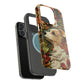 MagSafe Tough Case - Dog and Leaves Wood Carving Design Dog iPhone Case - Pets on Merch