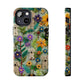 Dogs and Flowers Colorful Yarn and Fabric Design Dog iPhone Case - Tough Case - Pets on Merch