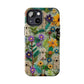 Dogs and Flowers Colorful Yarn and Fabric Design Dog iPhone Case - Tough Case - Pets on Merch