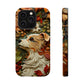 MagSafe Tough Case - Dog and Leaves Wood Carving Design Dog iPhone Case - Pets on Merch