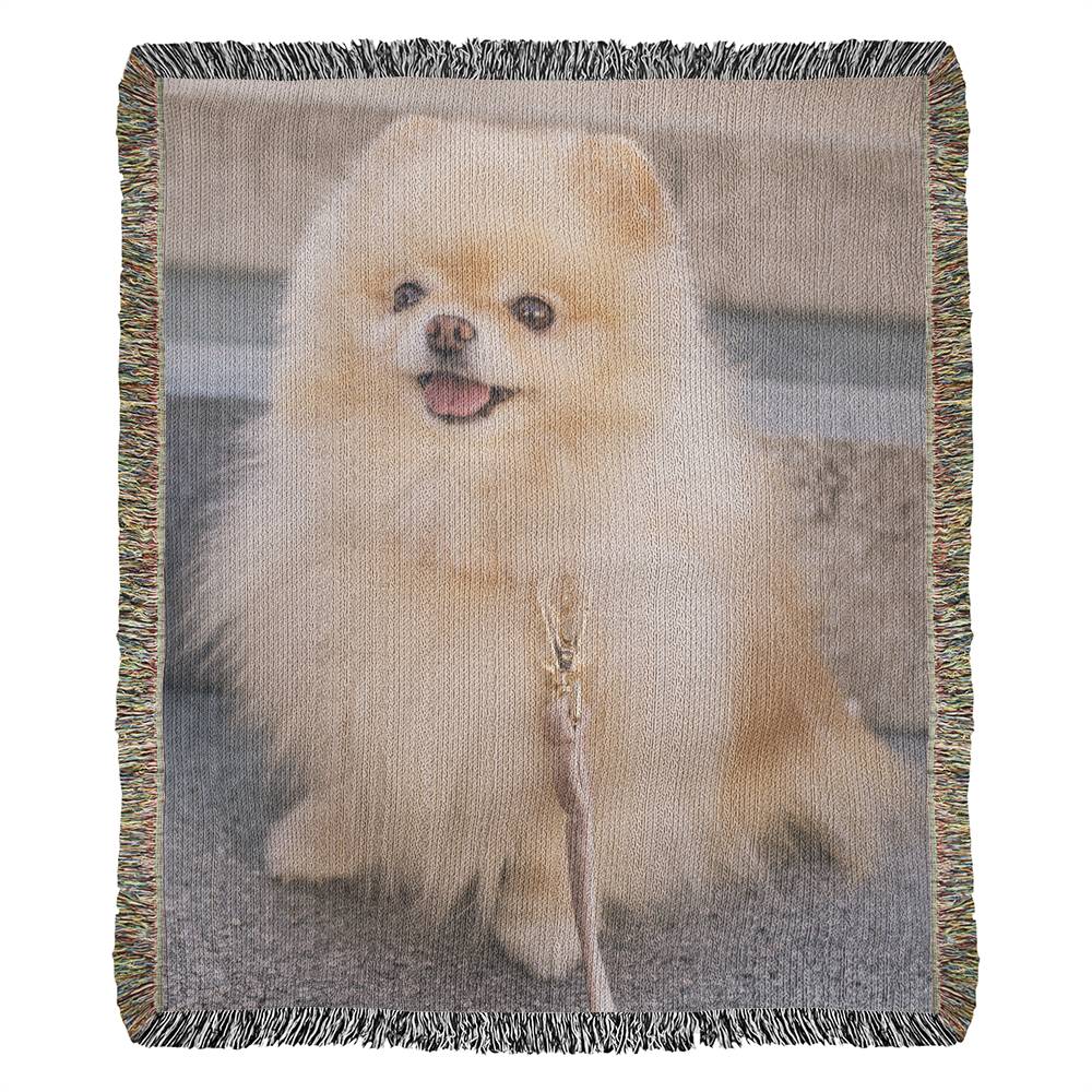 Personalized Pet Photo Woven Blanket - Pets on Merch