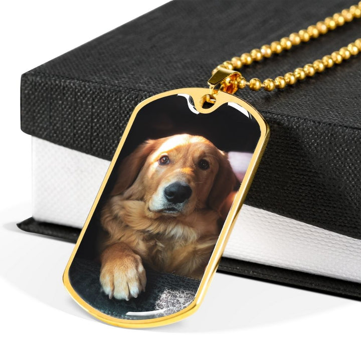 Mens Personalised Dog Tag Chain Necklace